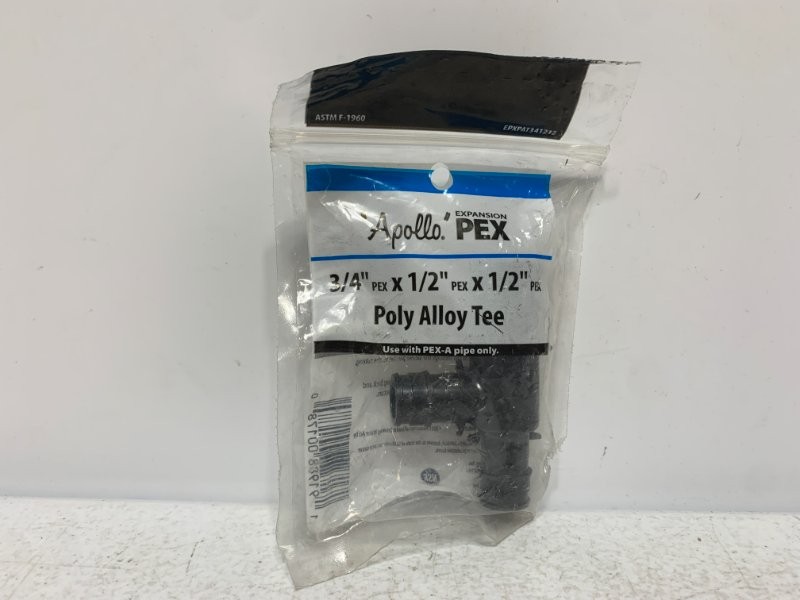 Apollo EPXPAT341212 Poly Alloy Tee 3/4″ x 1/2″ x 1/2″ PEX-A Barb