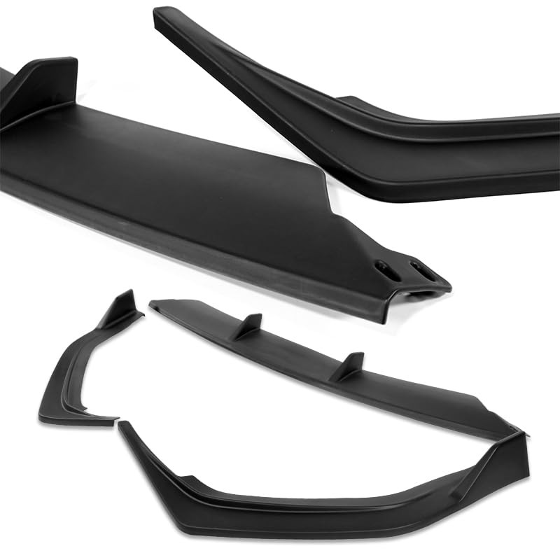 3pcs STP-Style Bumper Lip Spoiler for Elantra N-Line 2021-2023 Matt Black