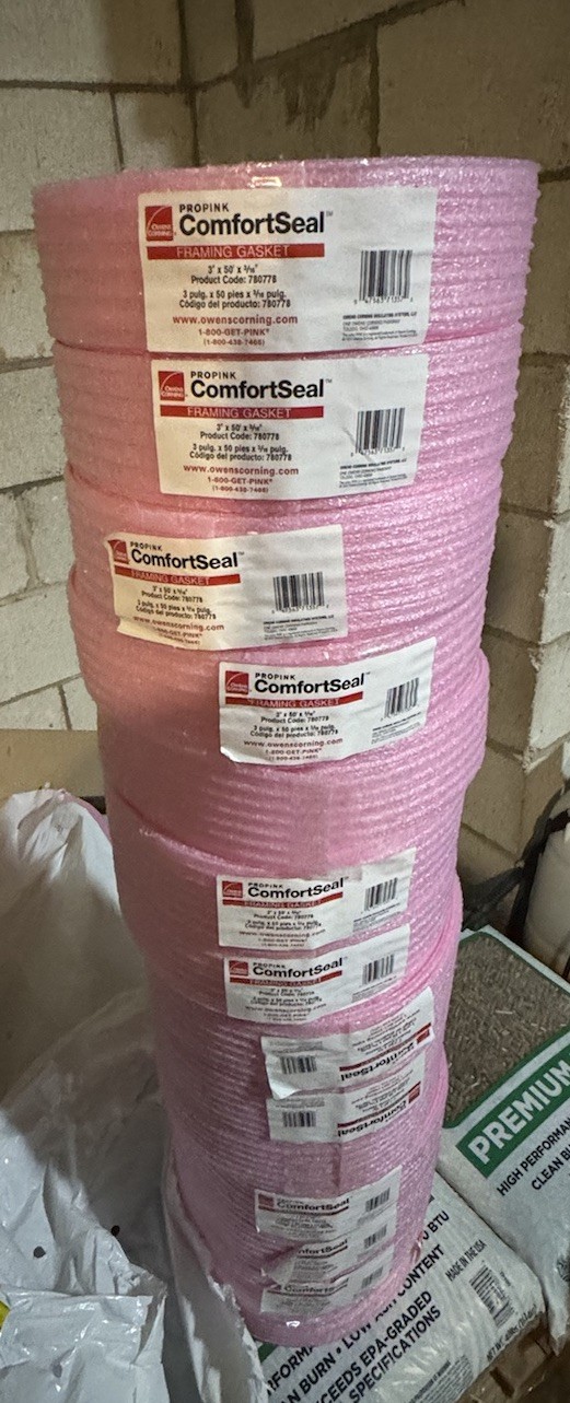 ProPink ComfortSeal Sill Gasket Roll 3” x 50’ | 3/16” Thick New Lot Of 12
