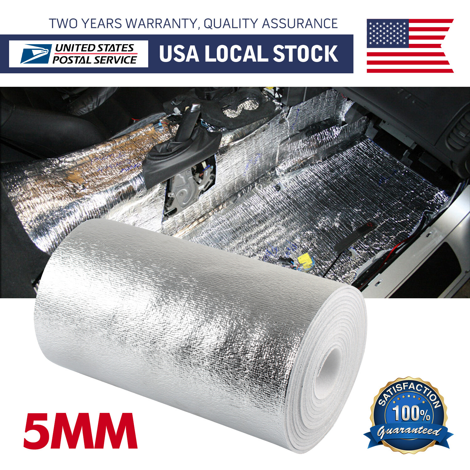 80″ x 40″ Single EPE Foam Reflective Heat Vapor Radiant Barrier Insulation Mat
