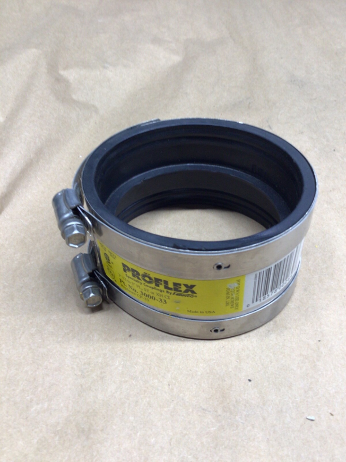 Fernco P3000-33 Proflex Shielded Specialty Coupling, 3″ #4018F259