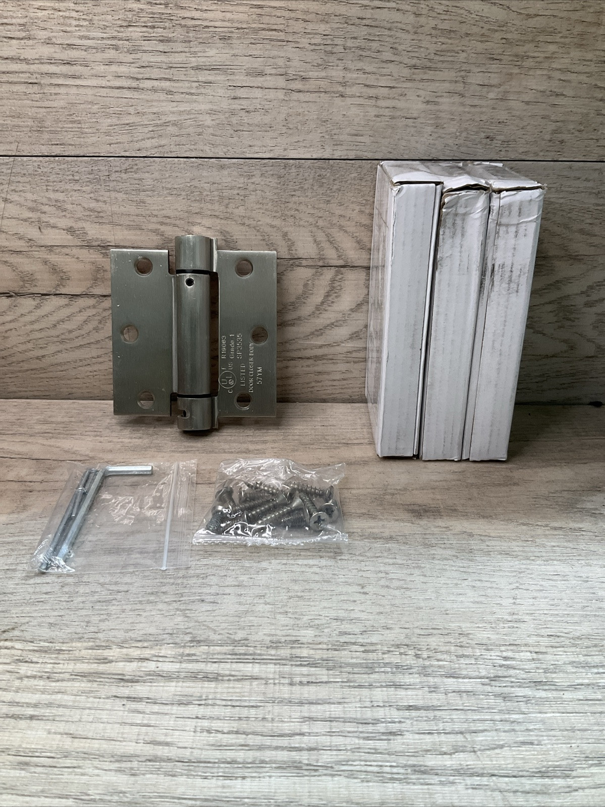 atin Nickel 5″ x 3.5″ Spring Hinge Full Mortise Non Removable Pin