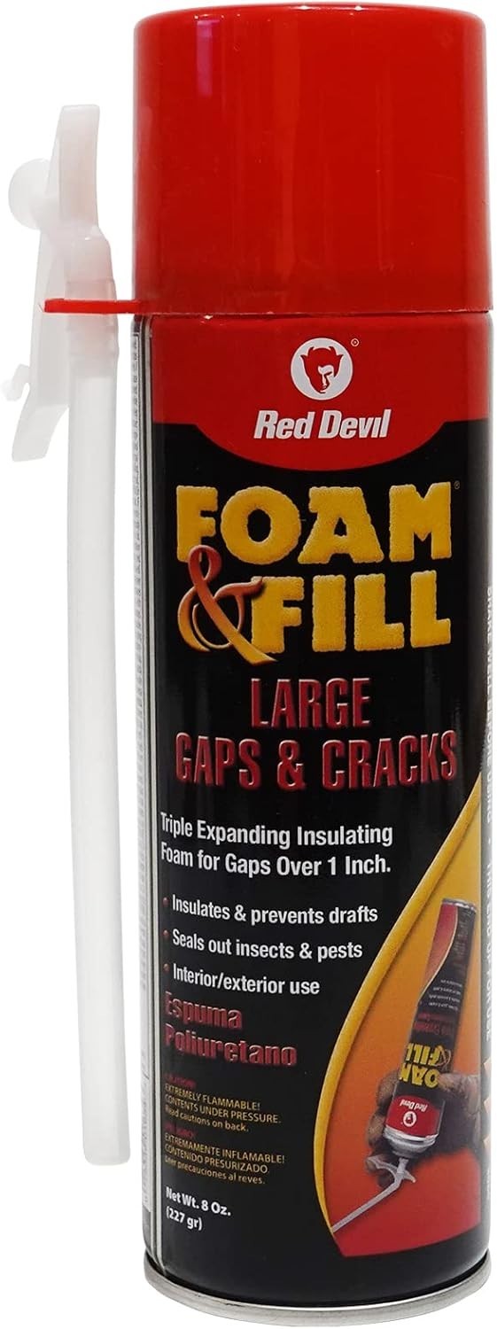 Spray Foam Sealant 8 oz Expanding Insulation Gaps Cracks Waterproof Foam