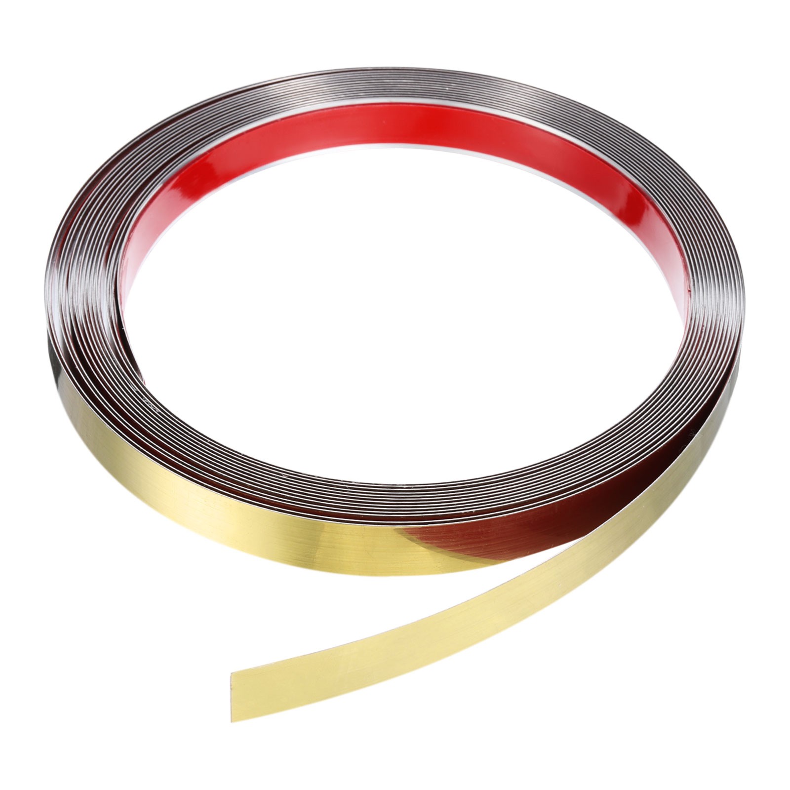 19.7ft x 0.59″ Wall Trim Self Adhesive Stainless Steel Mirror Finish Trim Golden