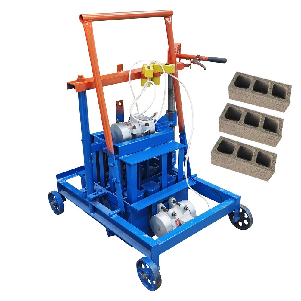 220V Hand-Pushed Hollow Concrete Block Making Machine 15.7×5.9×7.8″ H6 Type