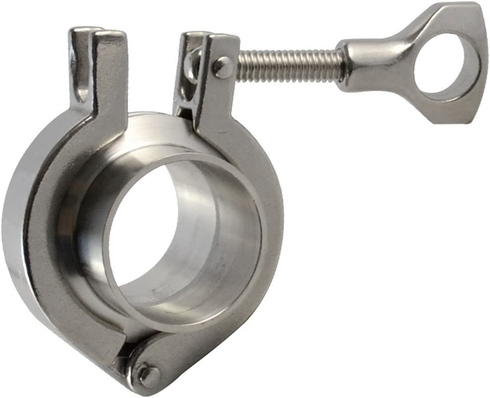 OD 1-1/2 – 4 in Sanitary Weld Ferrule + Tri Clamp + PTFE Gasket stainless steel