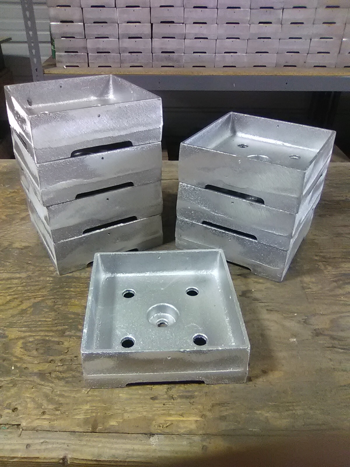 Post Base, Anchored 8×8 Heavy Cast Aluminum, Contractor Pack of 8 MADE IN USA