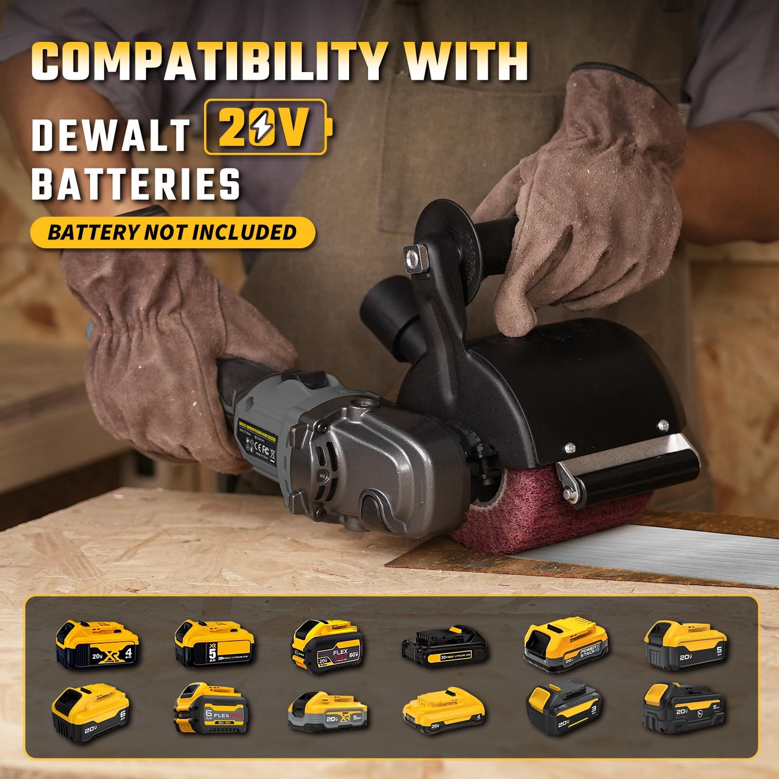 VERVEWAVE Cordless Burnishing Polishing Machine for Dewalt 20V Max Battery (N…