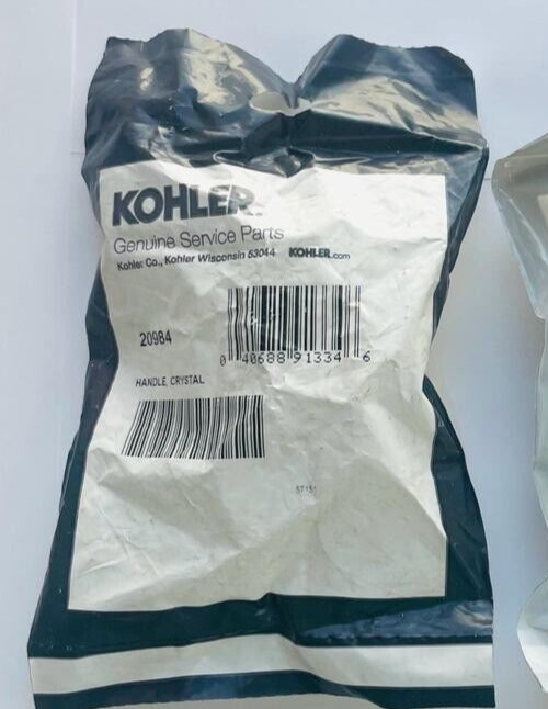 KOHLER 20984 SMALL CLEAR TUB/SHOWER HANDLE – LESS BUTTON LESS SCREW