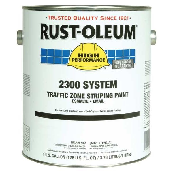 Rust-Oleum 2391402 Traffic Zone Striping Paint, 1 Gal., White, Water -Based