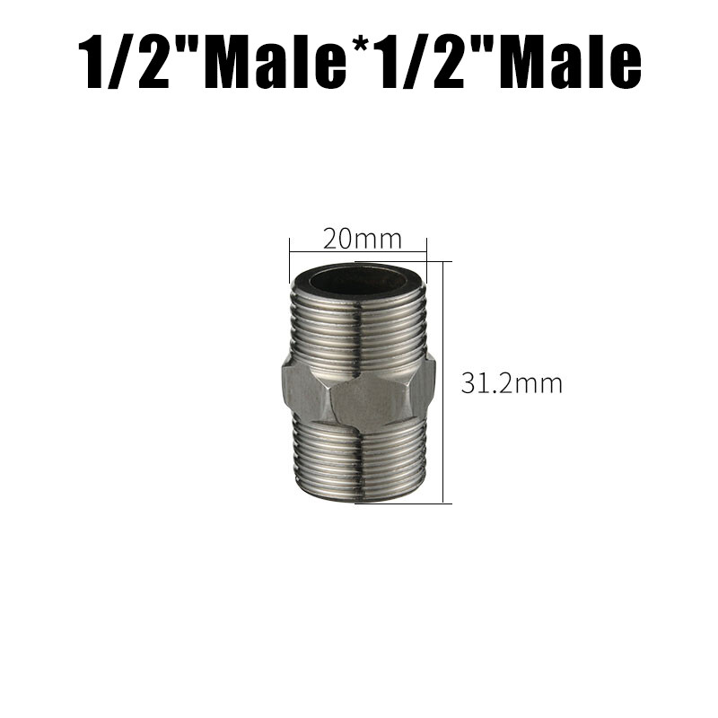201 Stainless Steel Direct Reducing Fittings BSP Thread Male Fitting 1/8″~1-1/4″