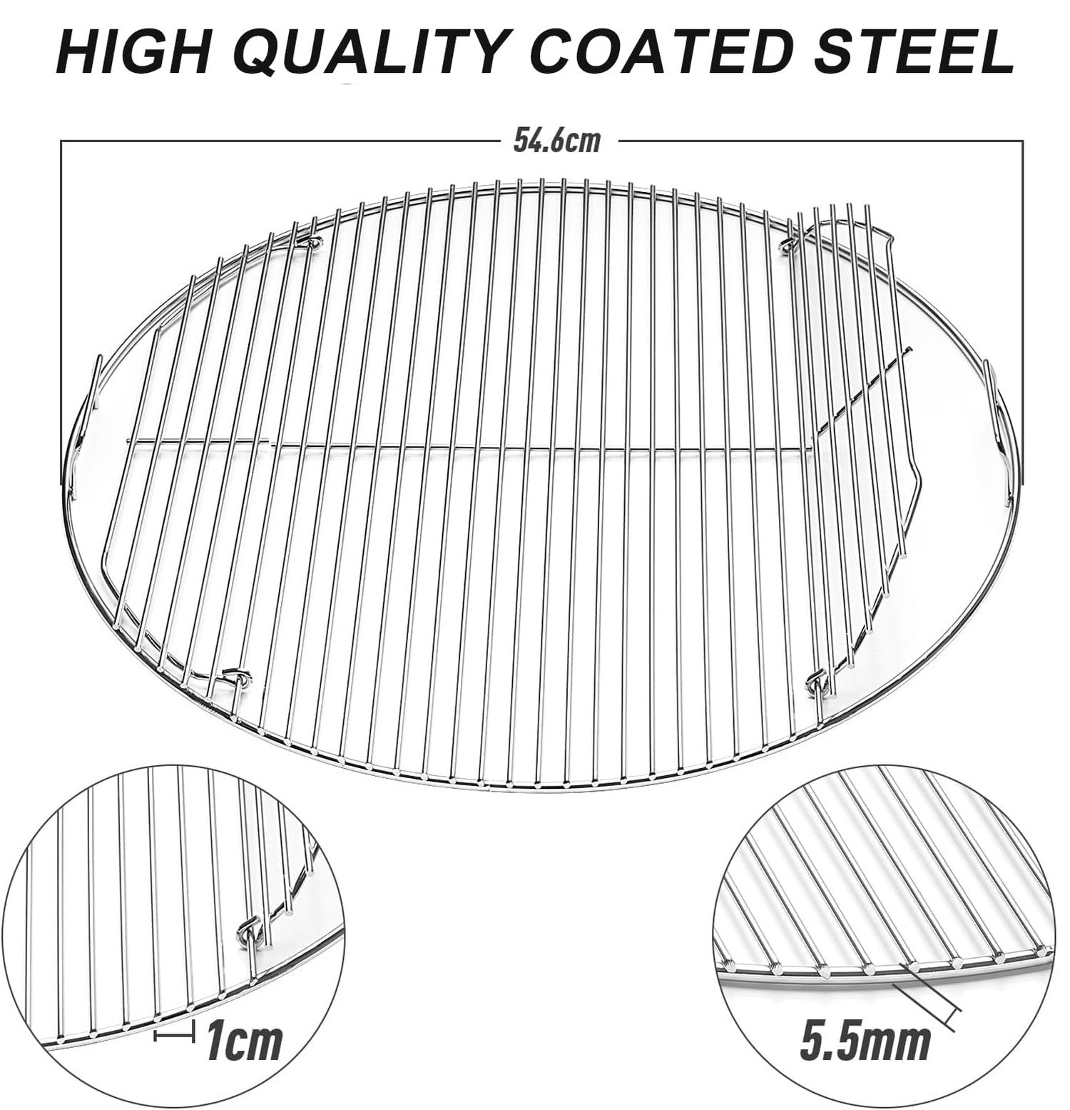22″ Cooking Grate Hinged for Weber, 7436 Charcoal Grill Grate Round Hinged, R…
