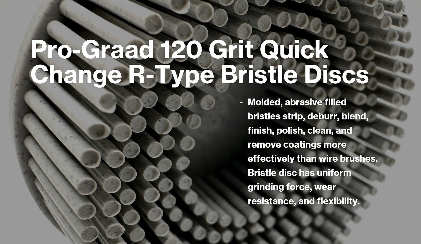 Pro-Graad 2 Pack 2″ 120 Grit White R-Type Bristle Disc | Ceramic-Aluminum…