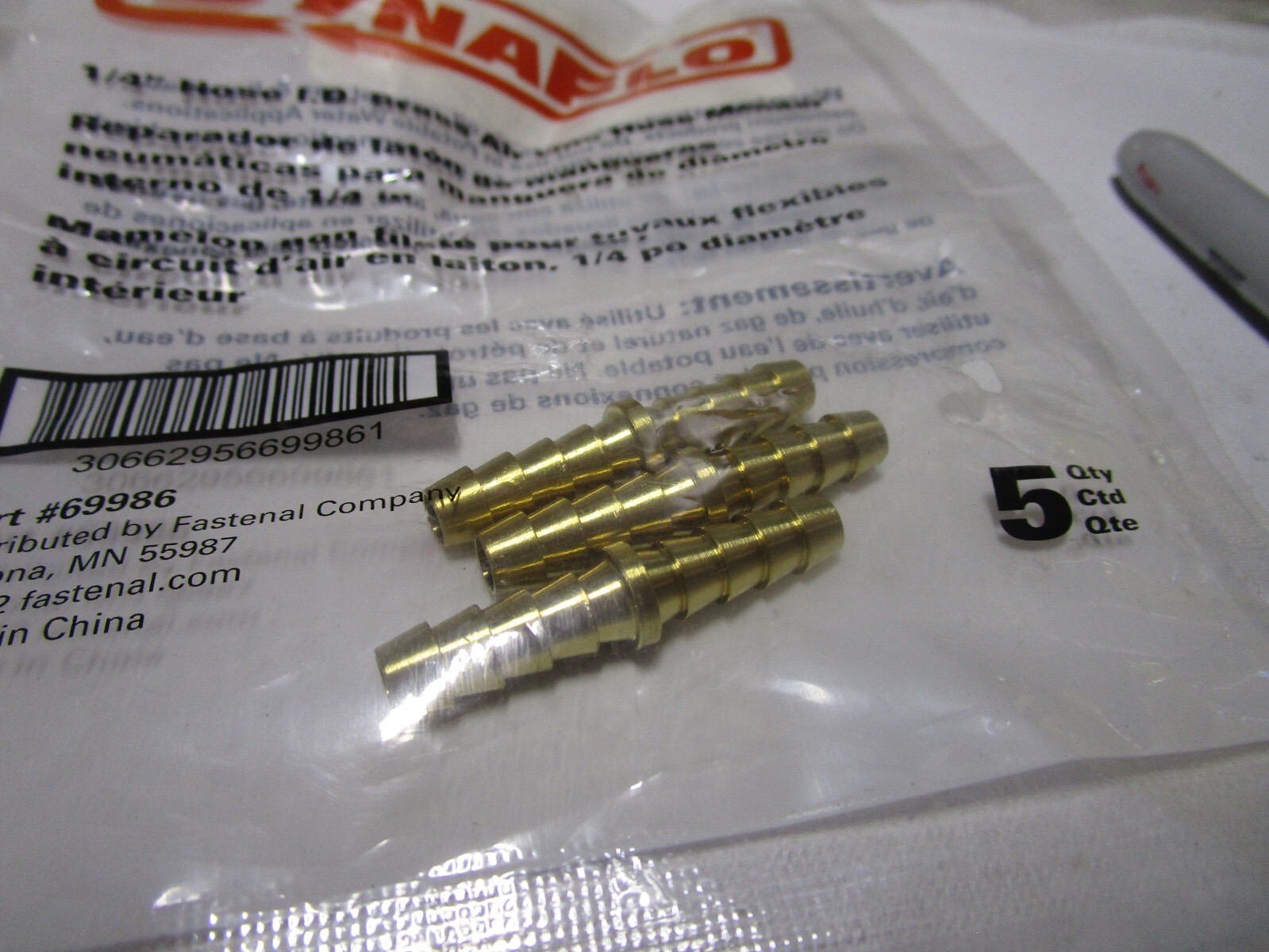 DynaFlo® – 1/4″ Hose Brass Hose Splicer QTY 3