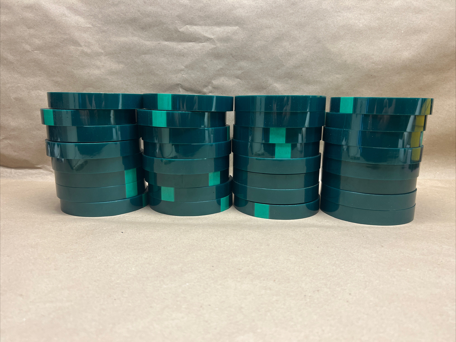 (1) 3/4 inch x 72 yds Green High Temp Poly Tape for Powder Coating And Plating