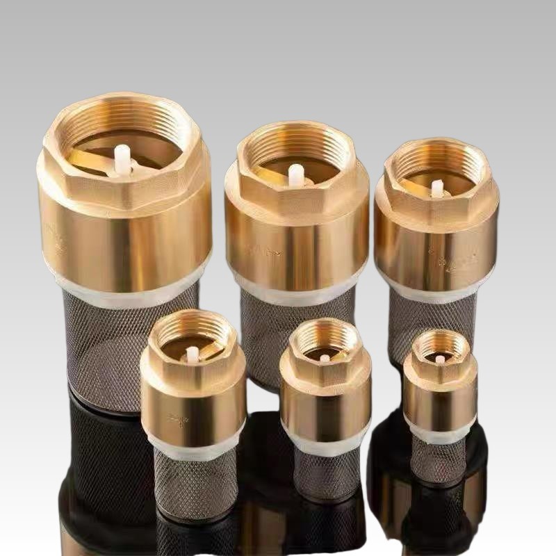 1/2″-2″ NPT CHECK FOOT VALVE BRASS SPRING LOADED w/ FILTER