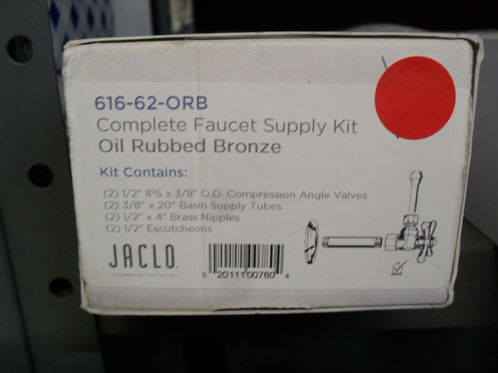 Jaclo 616-62-ORB 1/2″ IPS x 3/8″ Od QT Angle Valve Faucet supply 20″ Oil Rubbed
