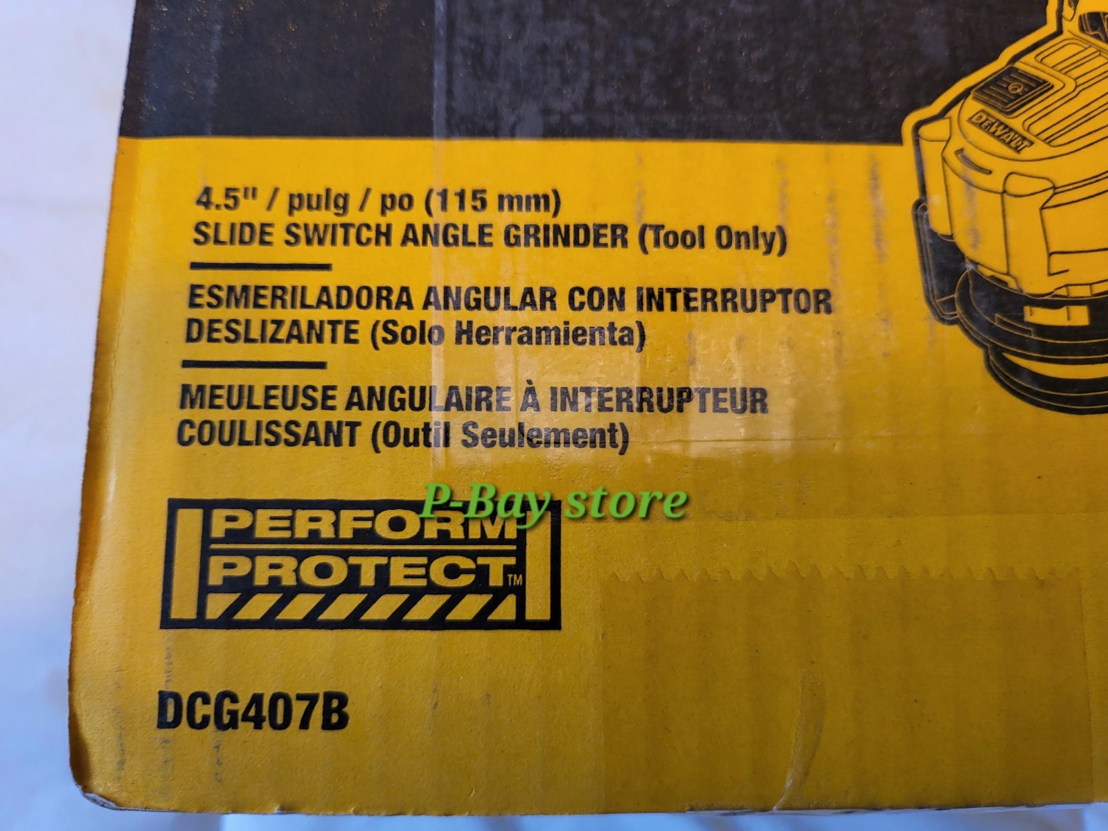 DCG407 DeWalt 20V MAX Brushless Cordless 4-1/2 in. Slide-Swtch Grinder Tool Only