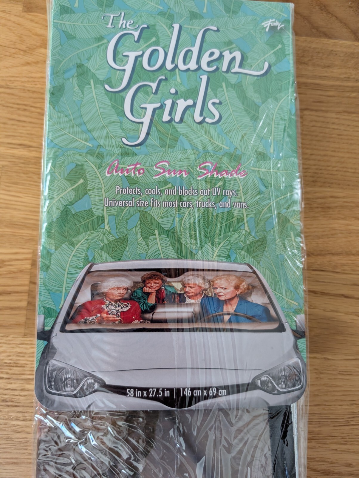 Golden Girls Car Sun Shade – UV Protection Auto Windshield Visor 58″x27.5″