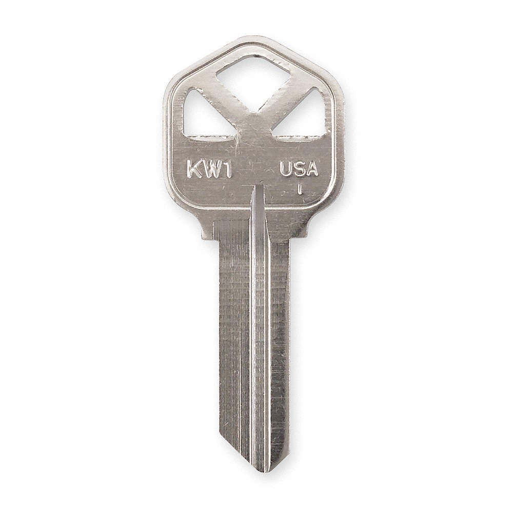 KABA ILCO KW1-NP Key Blank, 1176,Brass, PK50 1GAV2
