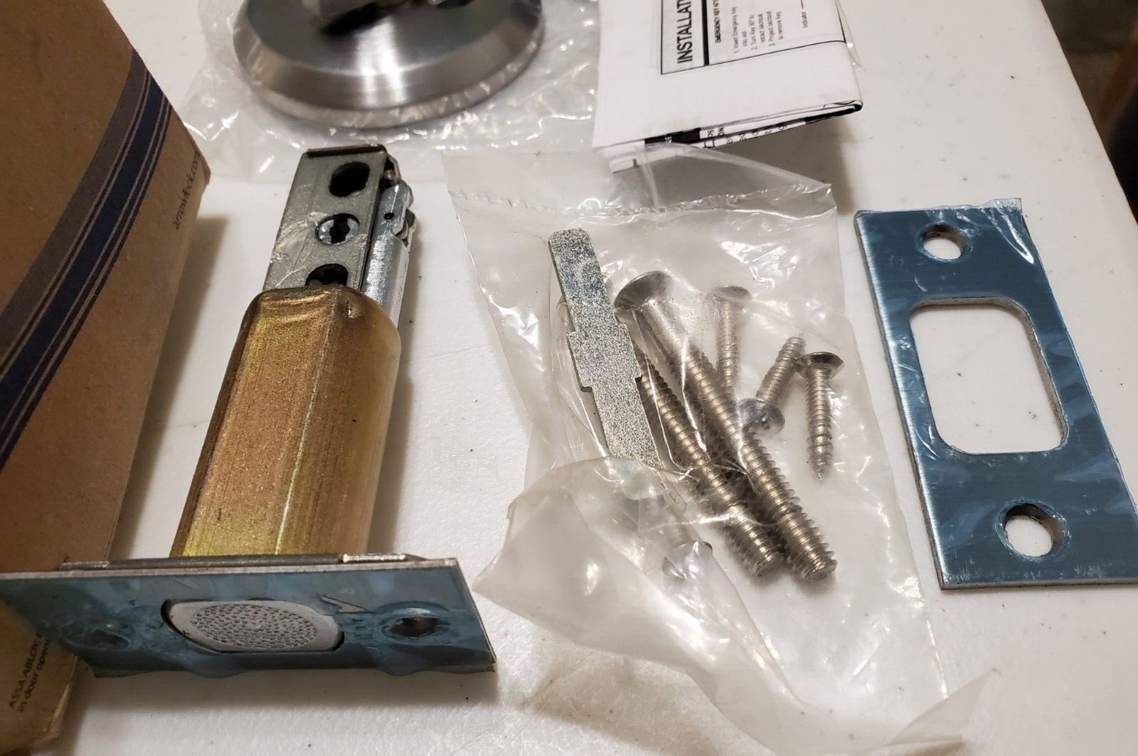 Arrow E60 26D 346 144 Exit Deadbolt W/Blank Outside Satin Chrome – NEW IN BOX