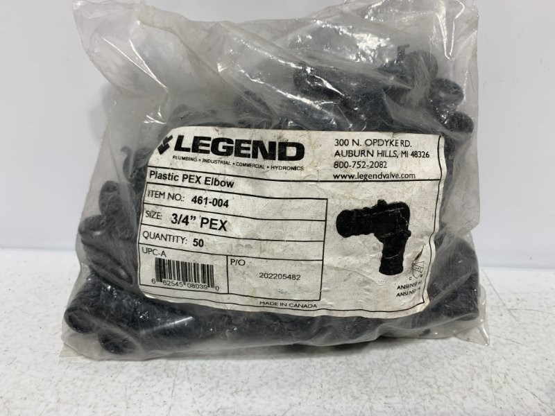 Legend 461-004 3/4″ PEX Elbow 100 PSI 90 deg (lot of 50)