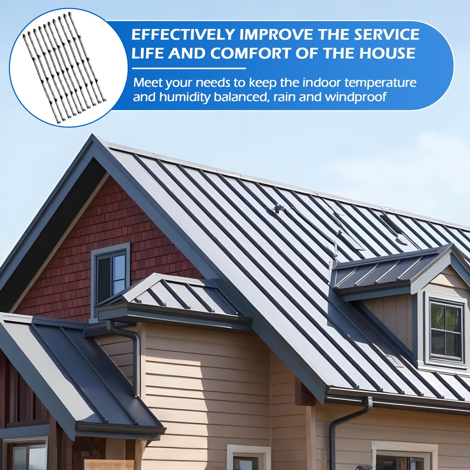 9 in Classic Rib Profile Foam Closure Strips with Self-Adhesive Inner, Inside