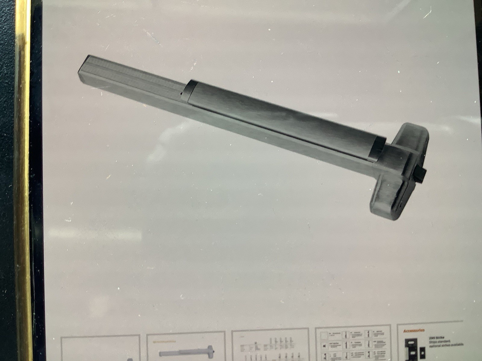 Von Duprin 98 Series – 3 ft Smooth Case Wide Stile Rim Exit Device #348