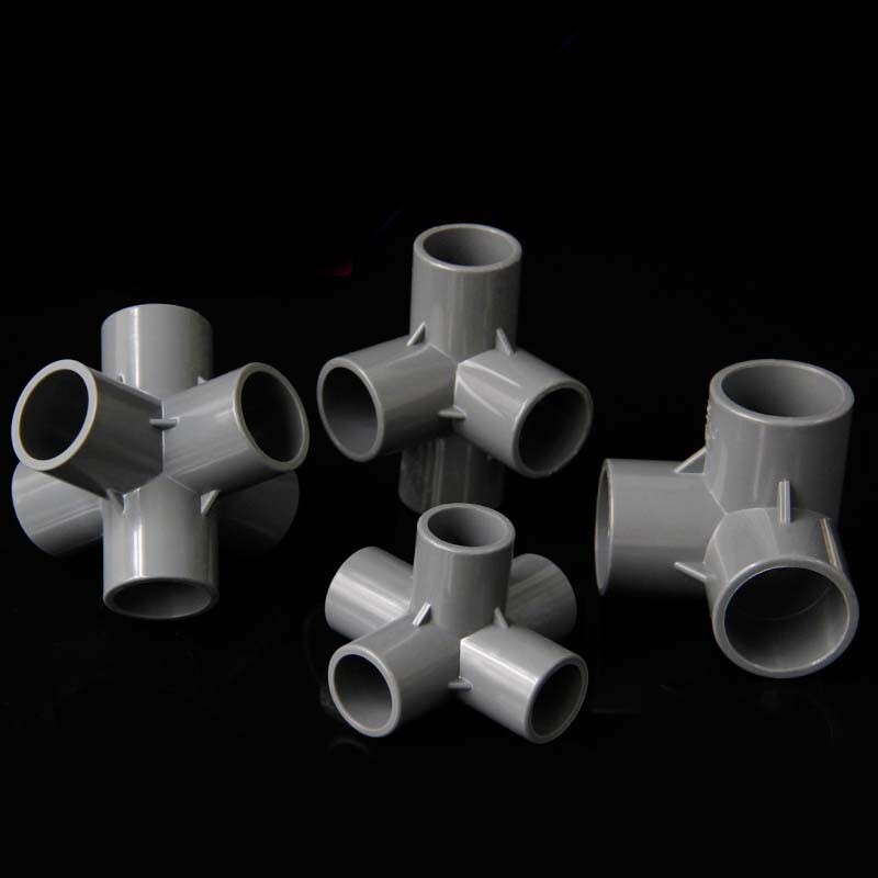 20/25-50mm PVC Three-Dimensional Water Pipe Right-Angle Rack Fittings 4/5/6 Way