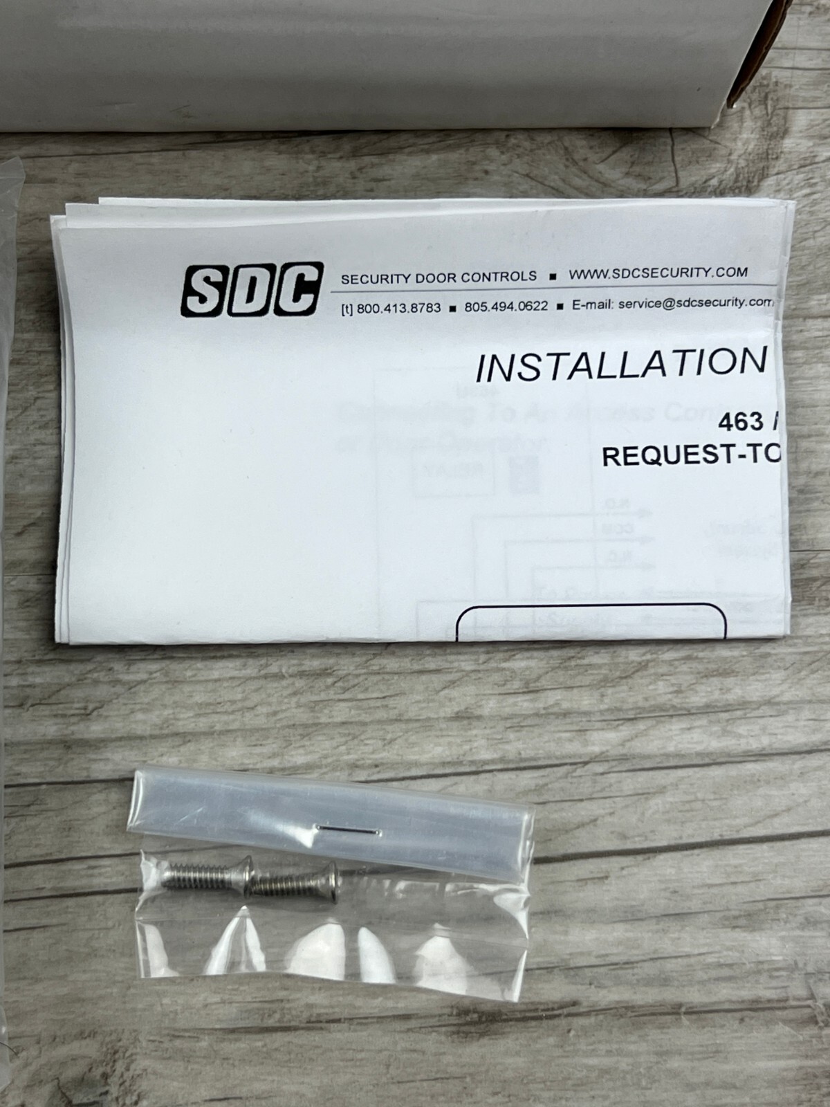 SDC 463NU Hard Wire Push Exit Switch Narrow New Open Box Security Door Controls