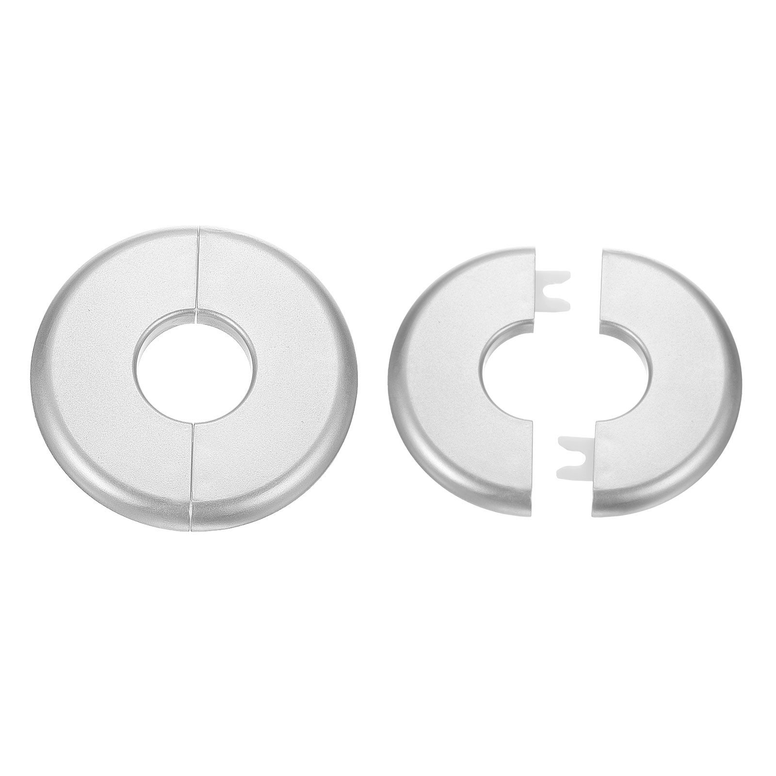 2pcs Wall Split Flange 26.5mm/1″ Self-Adhesive Plumbing Cover Plates, Silver