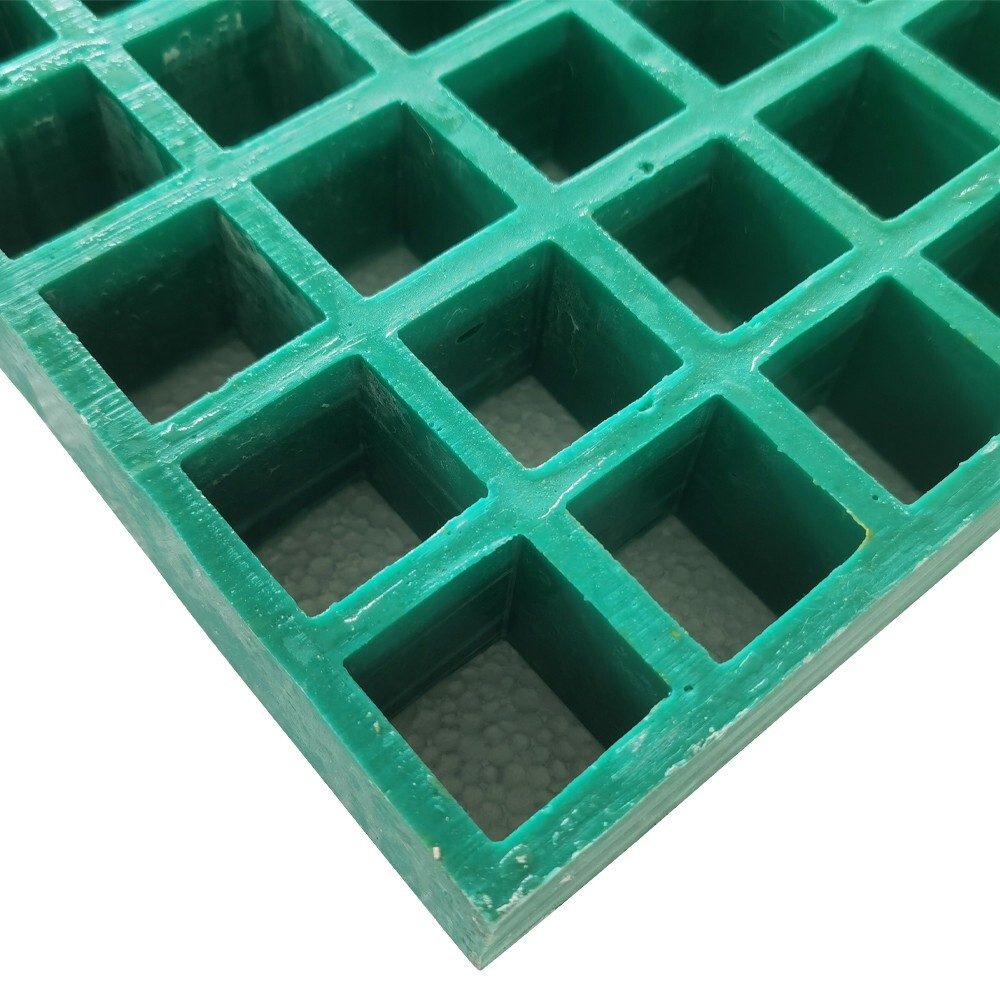 PreAsion® Green Fiberglass FRP Grating 1.9ft*1.9ft Glass Fiber Reinforced