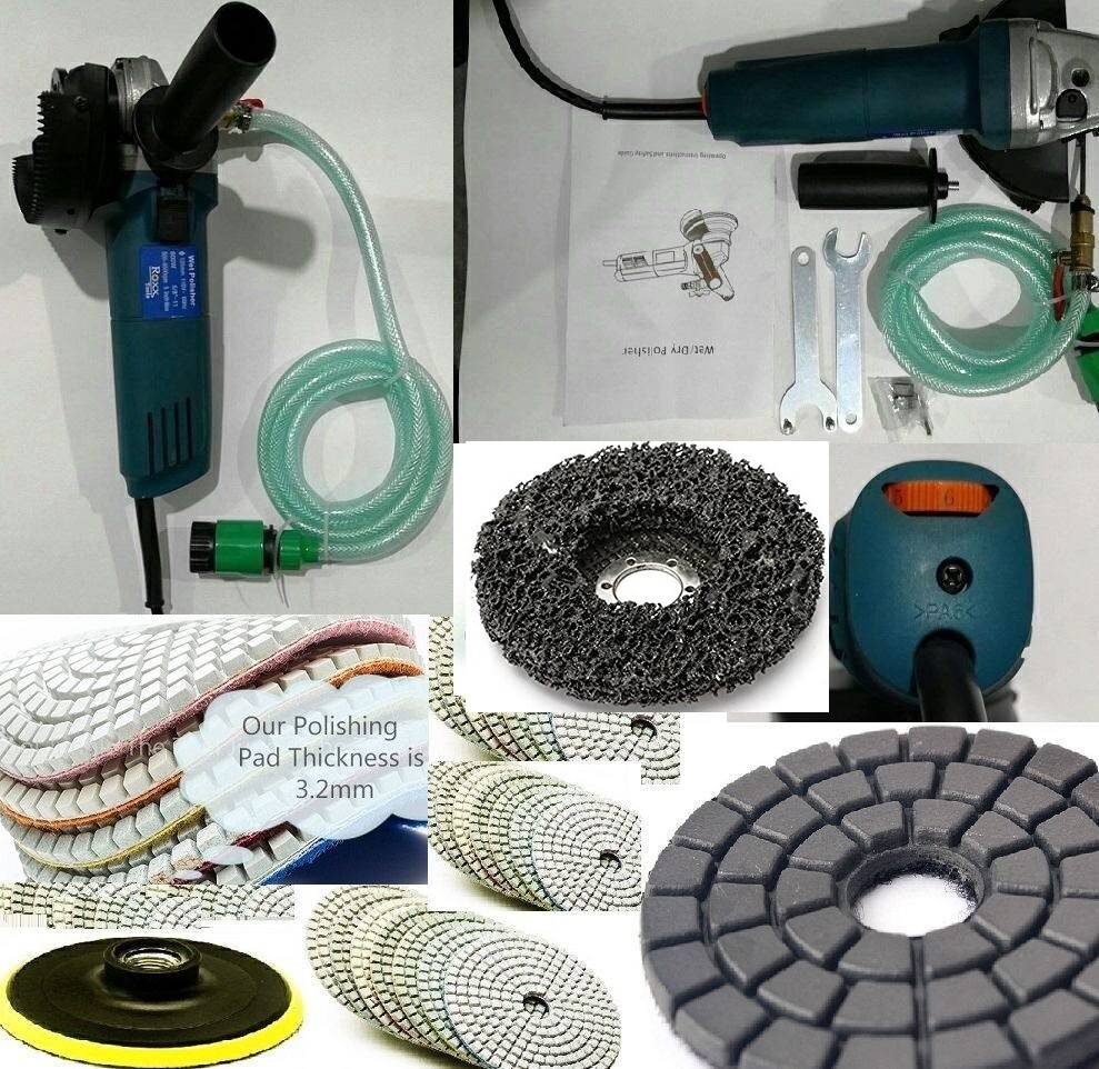 Wet Polisher 40 Granite Marble Buffer 4 Paint Rust clean removal grinding wheel