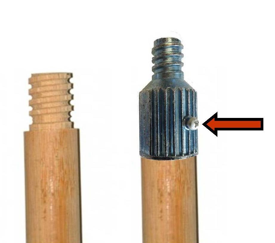 BROOM HANDLE ADAPTERS – (1″) METAL ADAPTERS – HANDLE EXTENSIONS – (4 – PCS)