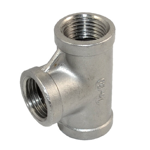 1/2″ inch in NPT Tee T 3 way Female Thread Pipe Fitting Stainless Steel SS 304