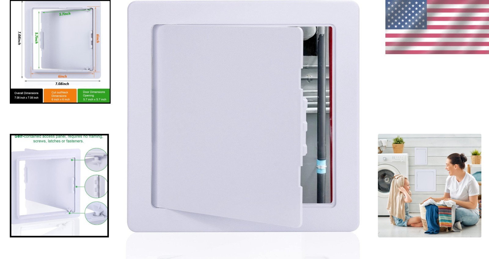 Versatile 6 x 6 Inch Drywall Access Panel – Simple Install, Customizable Finish