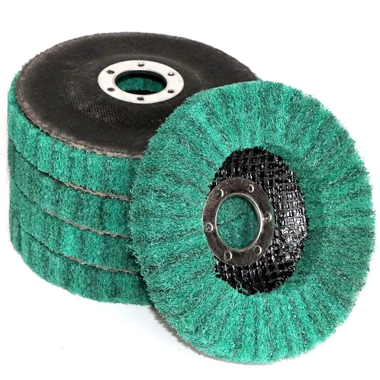 Rust Removal 12PCS 4.5″ Nylon Flap Discs 180 Grit Metal Cleaning