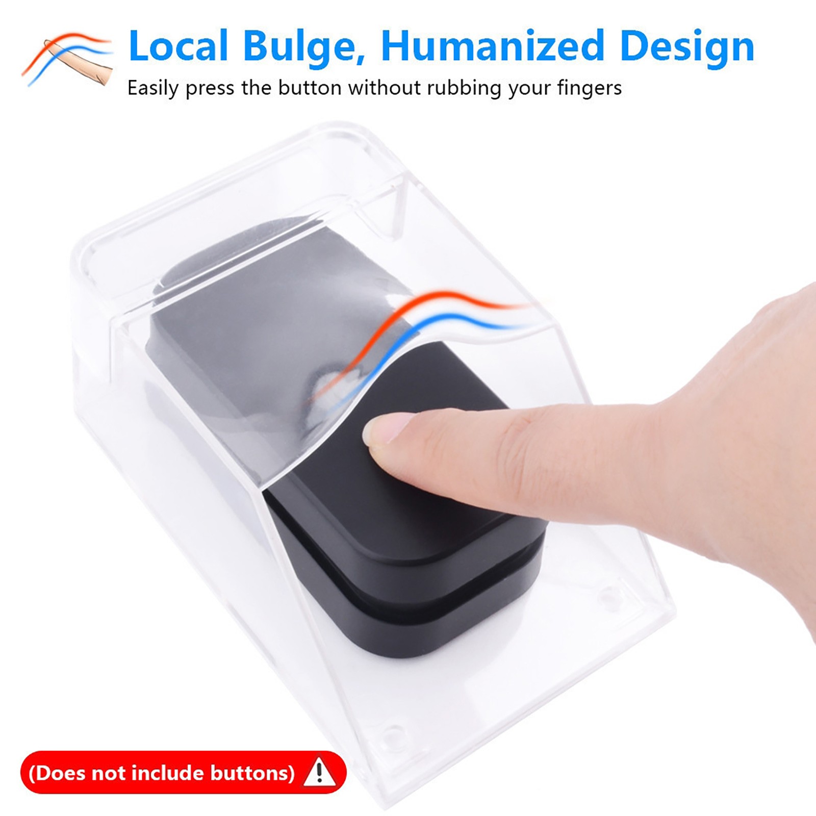 Durable Doorbell Button Waterproof Cover Transparent Shell Tool Part Accessories