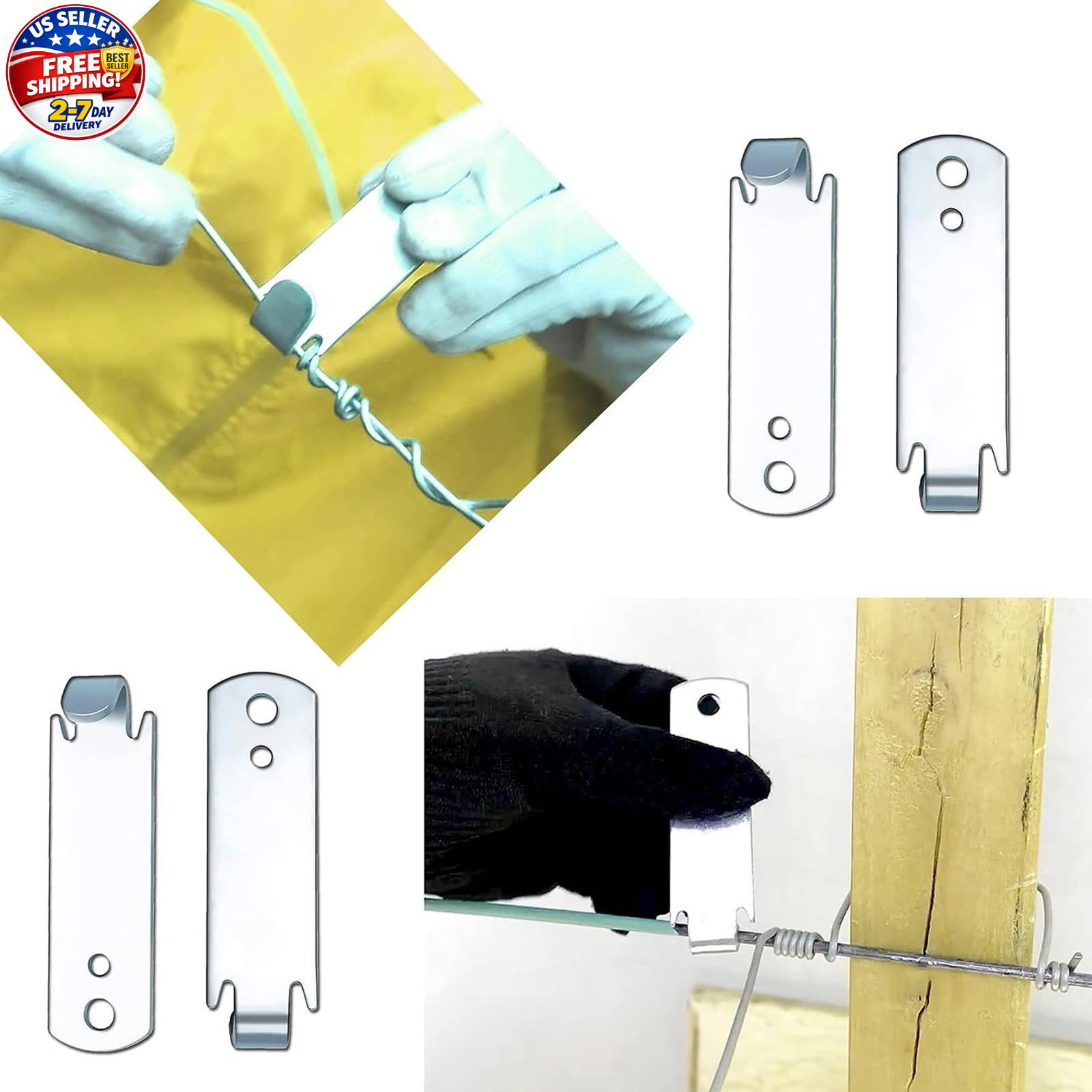 Fence Wire Twister for T Post Clips, Barb Wire Twisting Tool for Fencing Wire, S