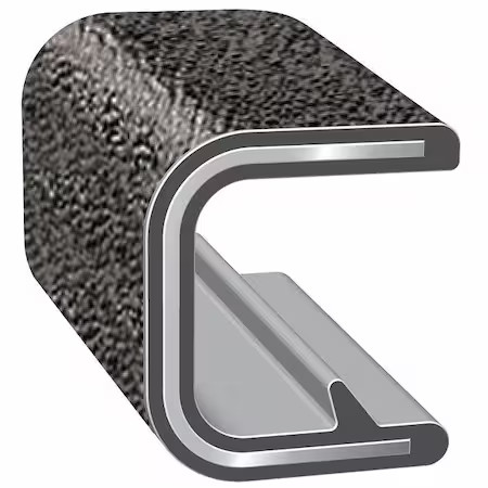 Trim-Lok 75B3x1/8-250 Edge Trim, 250 Ft L, Black, Pvc, 5/16 In W