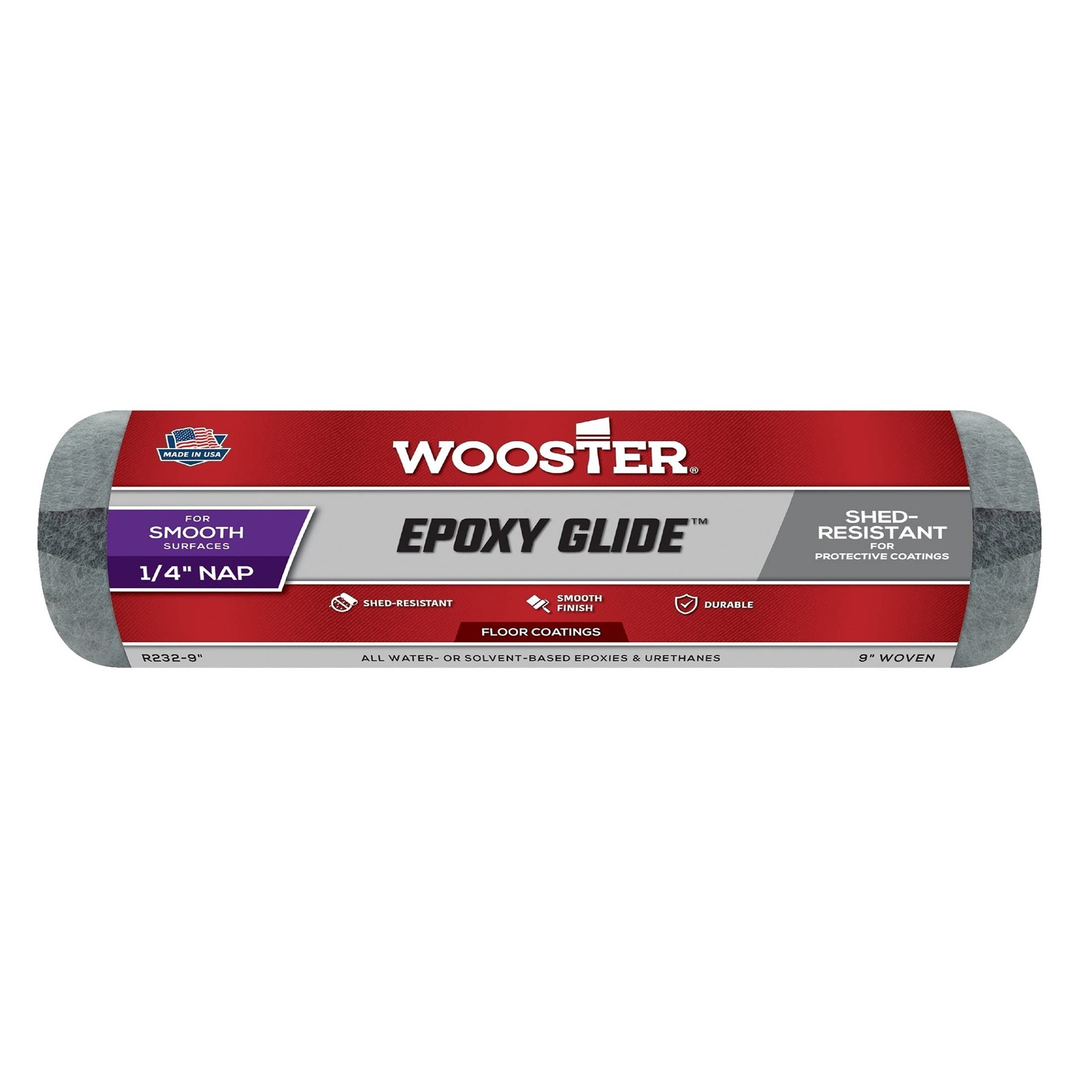 Wooster Brush R232-9 Epoxy Glide Roller Cover, 1/4-Inch Nap, 9-Inch 9″