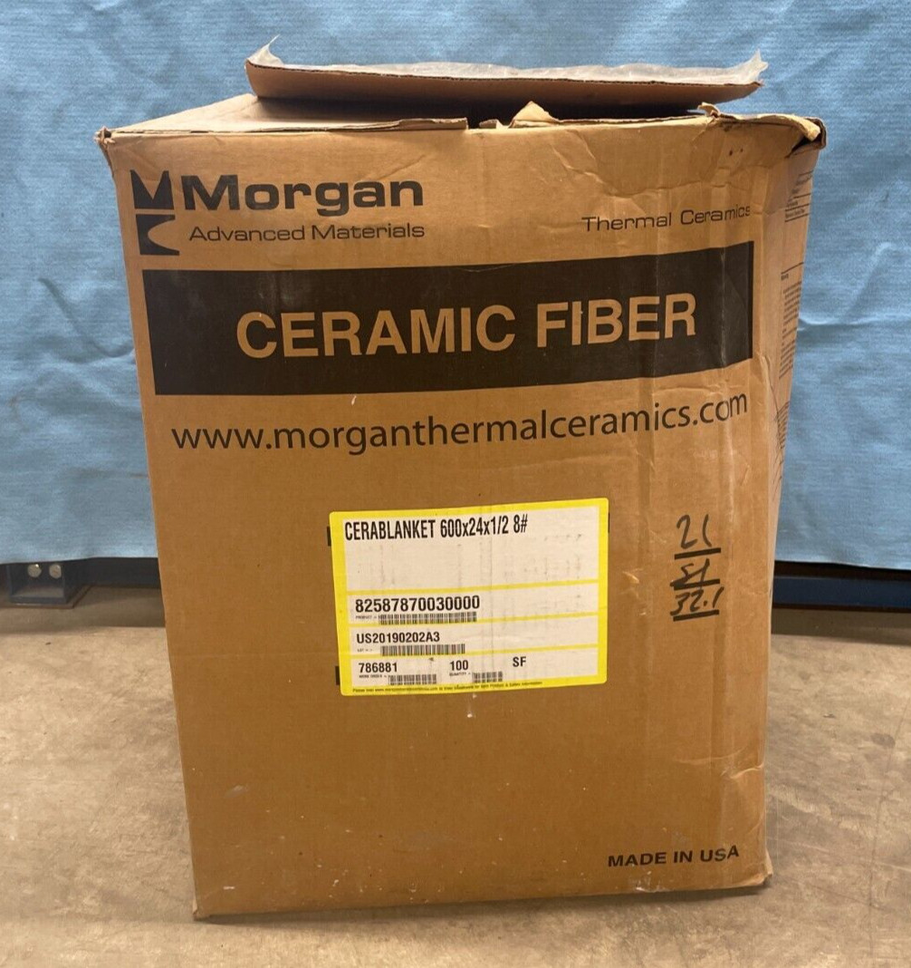 MORGAN ADVANCED MATERIALS CERAMIC FIBER CERABLANKET 600X24X1/2 8#