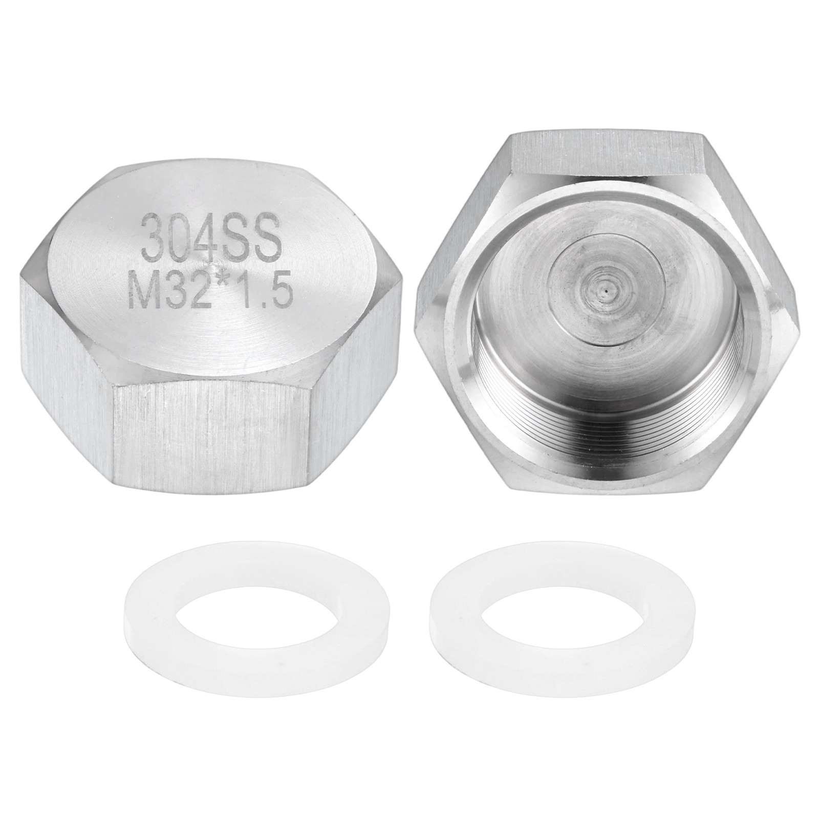 2-Pack Hex End Cap, M32*1.5 m Female Thread Pipe Fitting