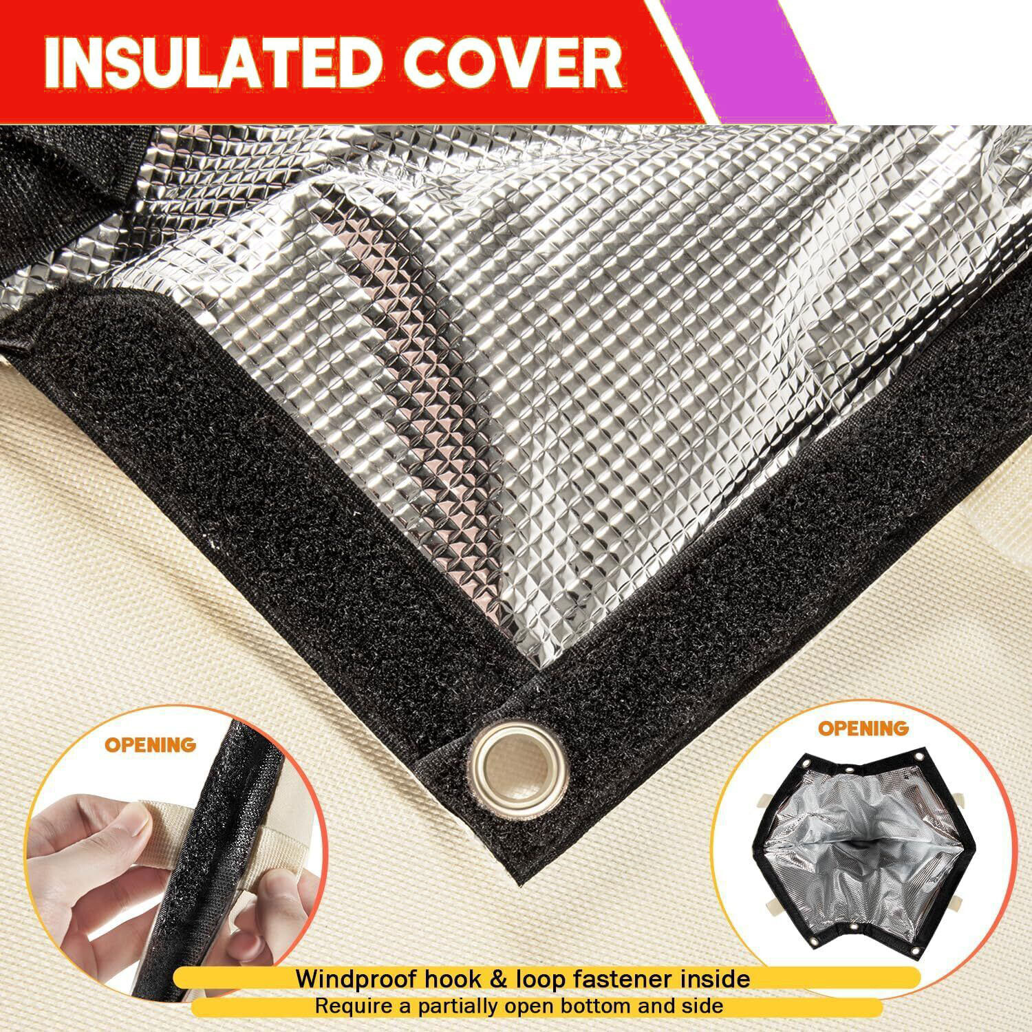 Insulated Pouch for Backflow Preventer Cover(5°F),Block Liquid, Sun-ray, Heat