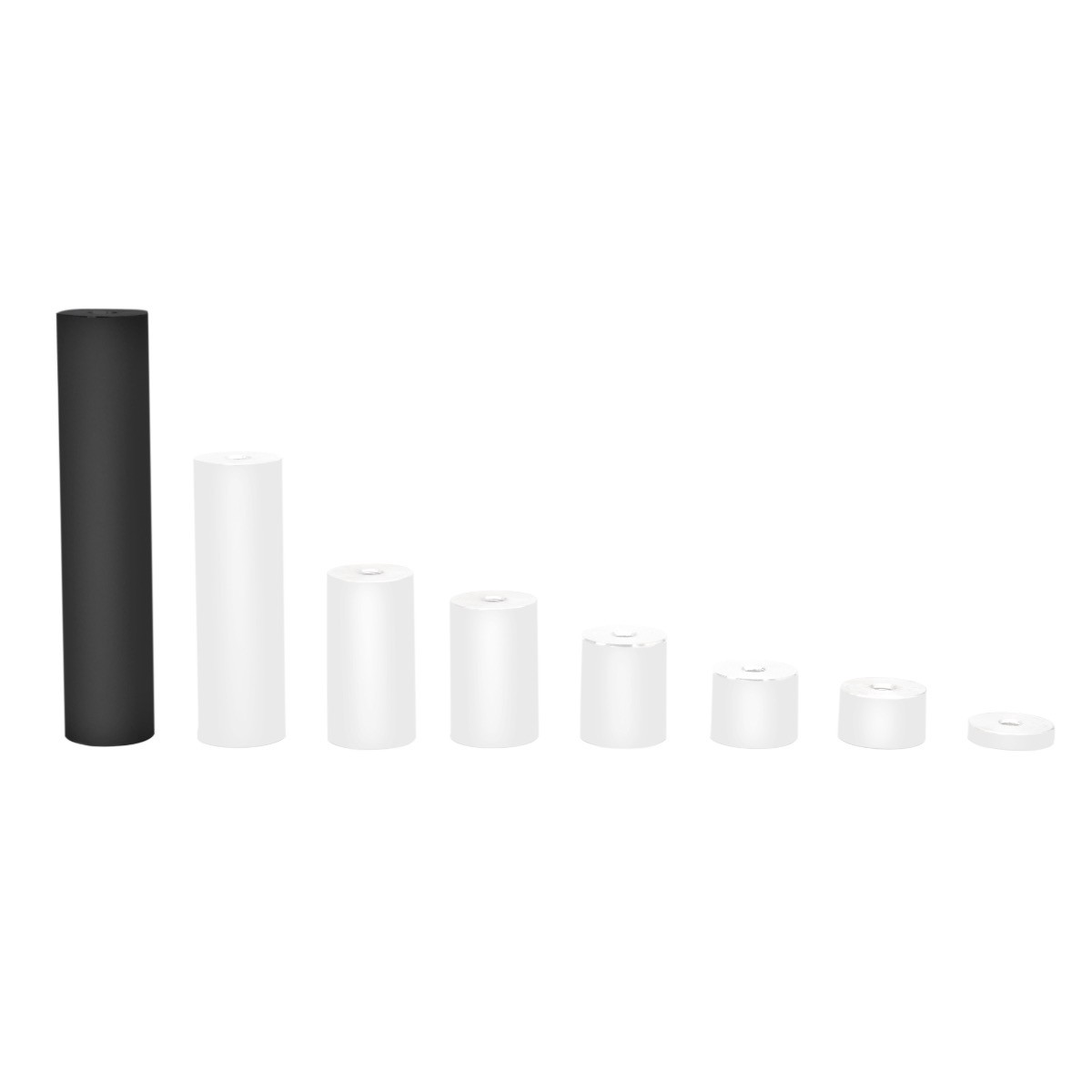 FHC S114X6MB 1-1/4″ x 6″ Tall Standoff Base – Textured Matte Black