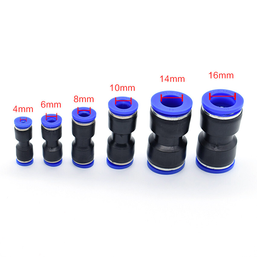 Pneumatic Push In Fittings Thread Connectors Water Air Hose Tube Quick Joiner