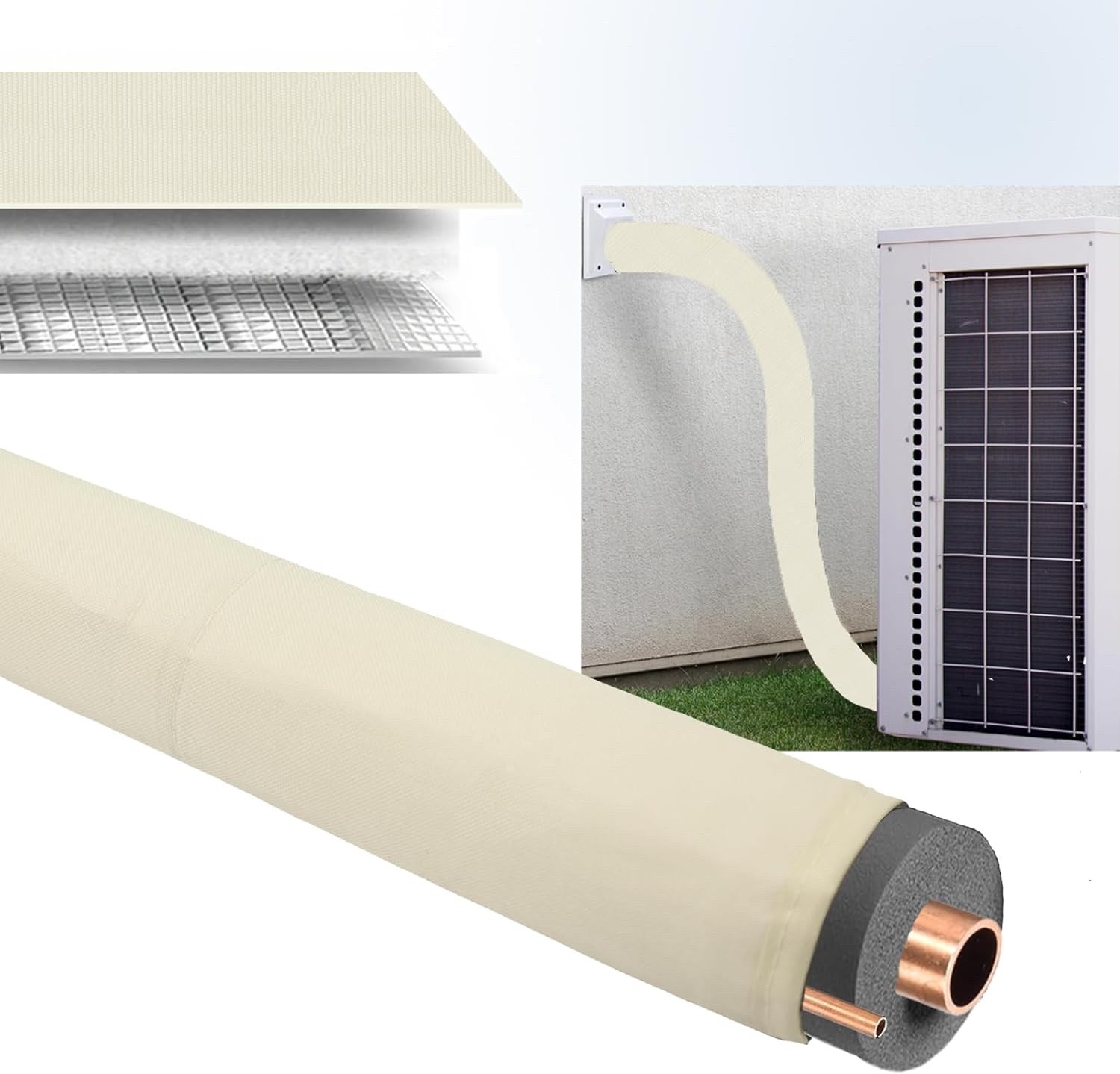 3-Layer Pipe Insulation Cover for HVAC Foam Pipe Wrap & Outdoor Water Pipe Wrap
