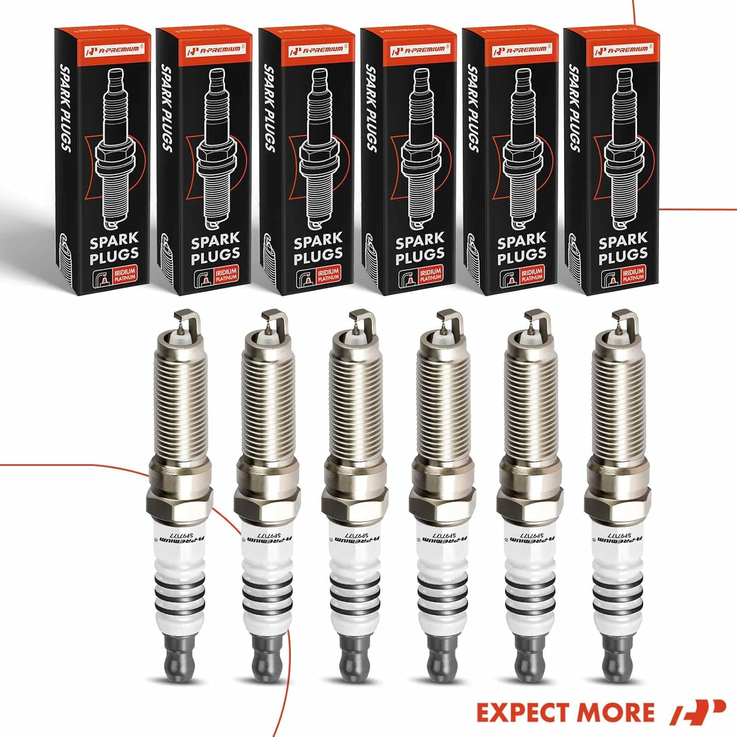 Iridium Platinum Spark Plugs Compatible with Ford F-150 2011-2019, Explorer 2013