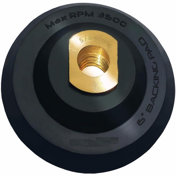 3″ 4″ 5″ 6″ 7″ Semi Flexible Rubber Backing Pad 5/8″-11 Brass Nut Hook & Loop
