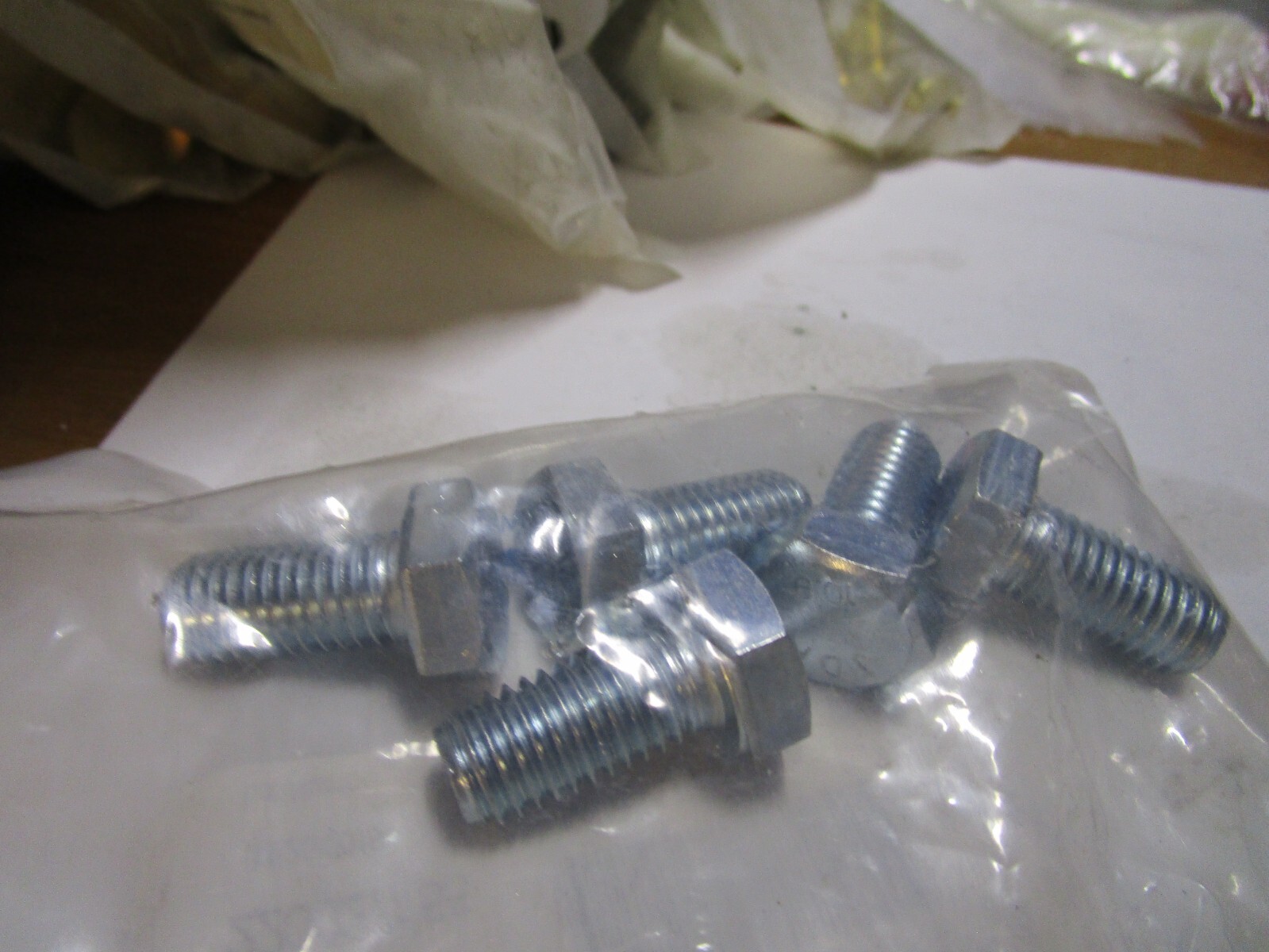 M12-1.75 x 25mm DIN 933 Class 10.9 Zinc Finish Hex Cap Screw QTY 5